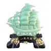 Qingjade color velero suave piezas escultura decoración del hogar Item Picture
